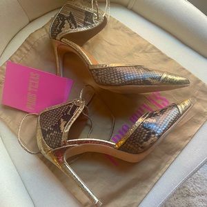 Paris Texas Snake Skin Leather Heels Size 38IT Made in Italy